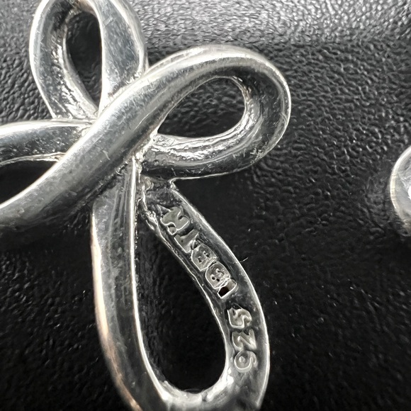 Sterling Silver Cross Dangle Drop Earrings IBB 925 Thailand - Picture 2 of 2